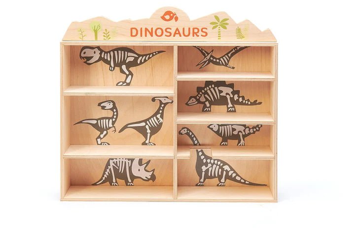 Wooden Dinosaurs and Shelf - Timeless Toys
