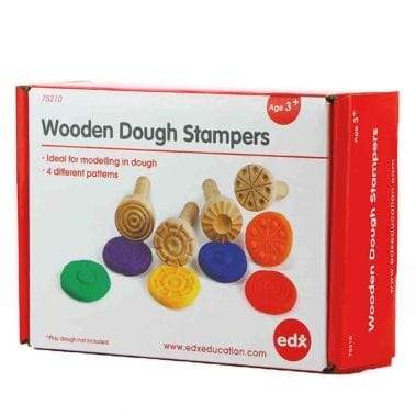 Wooden Dough Stampers - Set of 4 - Timeless Toys